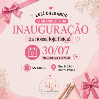 ✨ Comunicado Importante

Com muita alegria, anunciamos que nossa loja física está quase pronta para receber vocês! 💕

Porém, alguns materiais e itens importantes da nossa estrutura tiveram a entrega atrasada pelos fornecedores. Para que tudo esteja exatamente como planejamos e vocês tenham a melhor experiência possível, decidimos adiar nossa inauguração.

📅 A nova data será: 30 de julho (quinta-feira), às 13h.

Sabemos da expectativa de todos e pedimos a compreensão. Essa pequena mudança é para garantir que cada detalhe esteja perfeito e que possamos receber vocês da forma que merecem.

Agradecemos imensamente pelo carinho, pelas mensagens e por estarem acompanhando esse sonho tão de perto. 💖

Esperamos vocês no dia 30/07, para celebrarmos juntos esse momento tão especial!

Nos vemos em breve! ✨